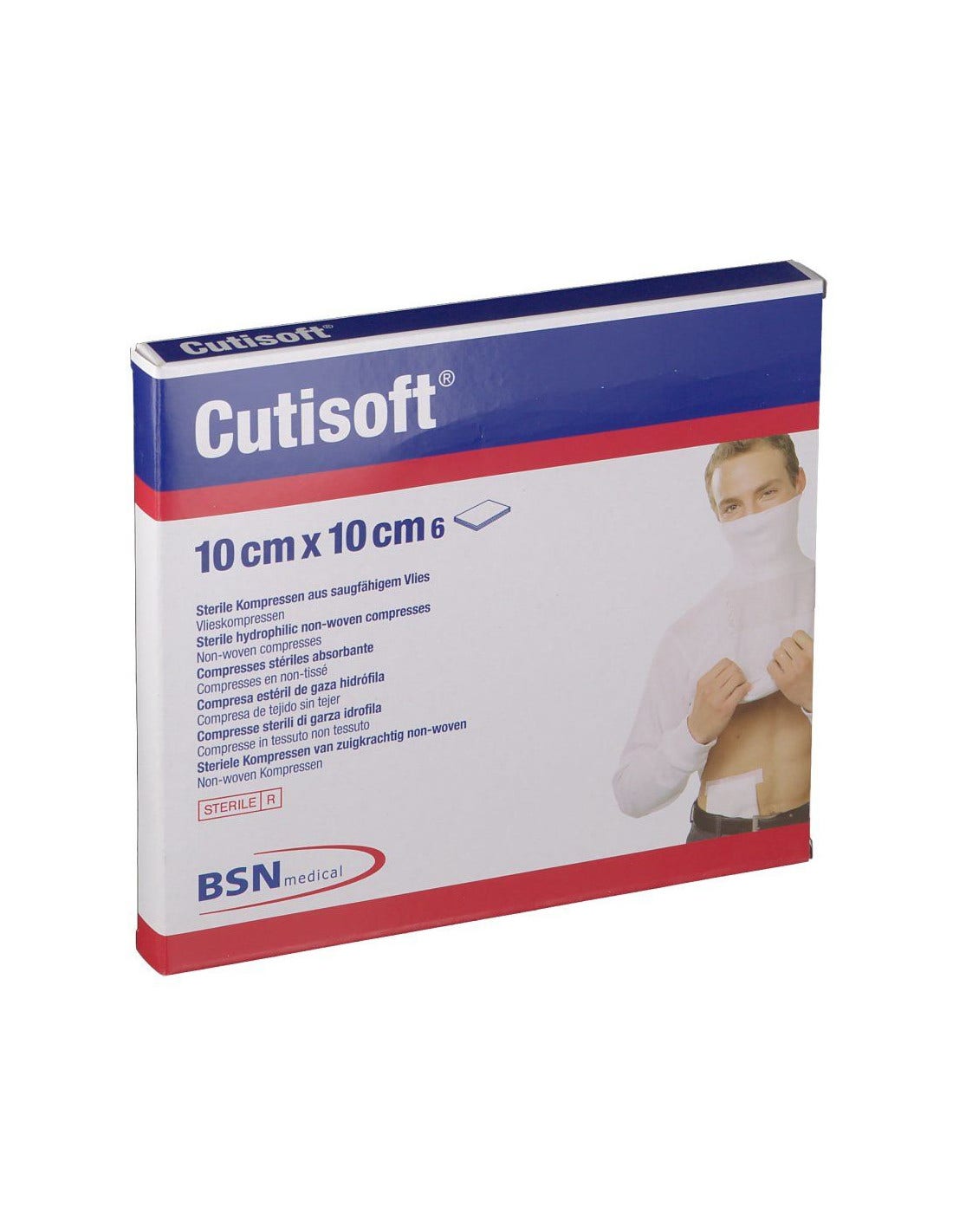 Cutisoft Garza Idrofila Compressa Tessuto Non Tessuto 10x10cm 6 Pezzi-1