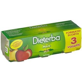 Dieterba Omogeneizzato Mela 3 Pezzi 80g  - 1