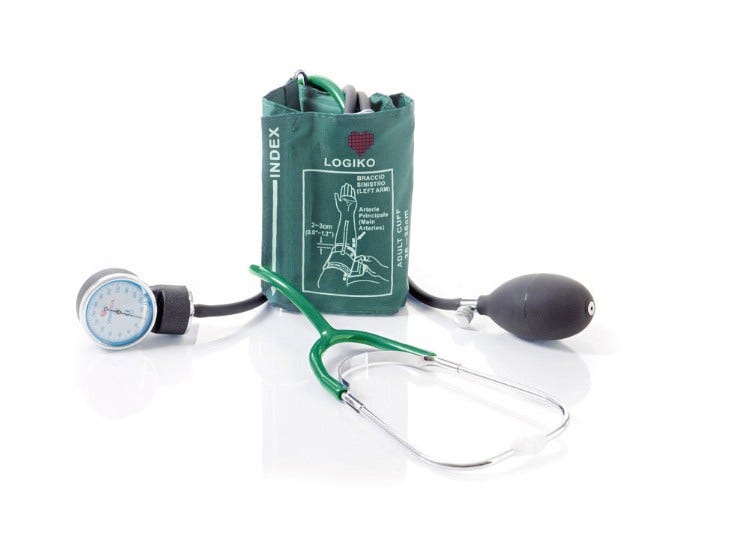Sfigmomanometro Aneroide Con Fonendoscopio Verde DM353F  - 1
