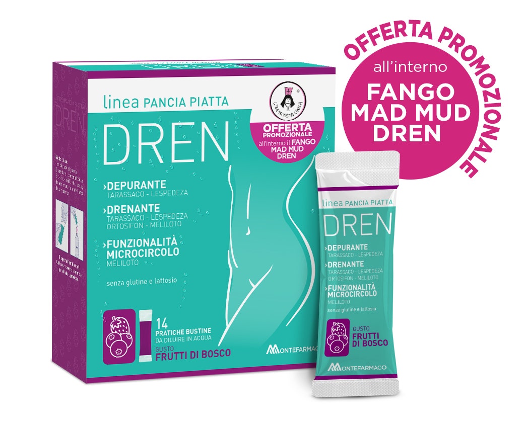 Pancia Piatta Dren Frutti Di Bosco 14 Bustine Stick Pack + Fango 100ml-2