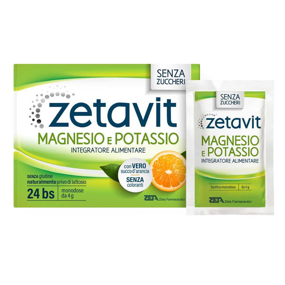 Zetavit Magnesio Potassio Senza Zucchero 24 Bustine  - 1