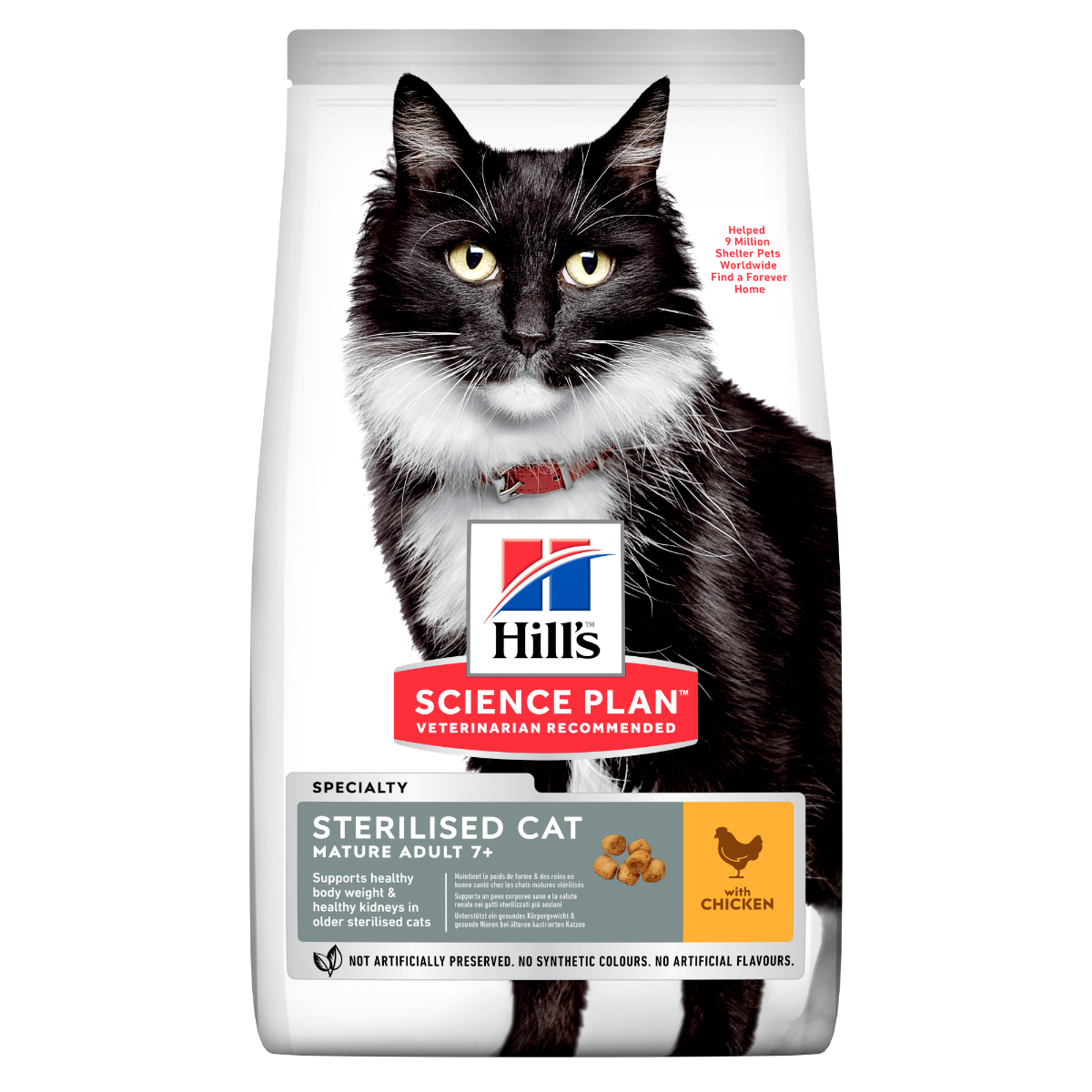 Hill's Science Plan Mature Adult 7+ Sterilised Cat Alimento Per Gatti Al Pollo Sacco 1,5kg-2