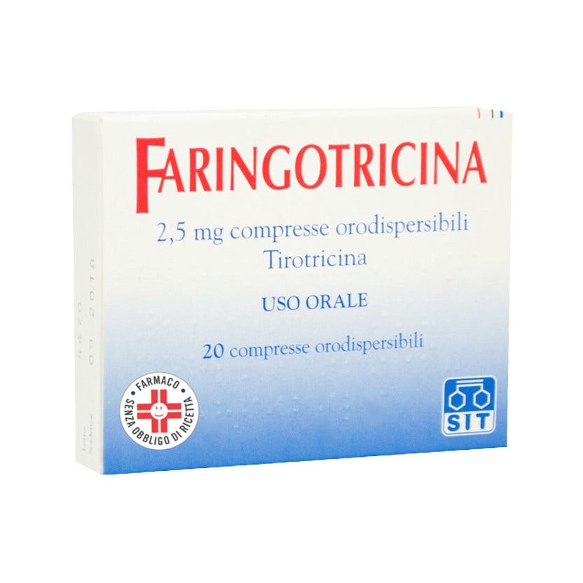 Faringotricina 20 Compresse Orosolubili 2,5mg  - 2