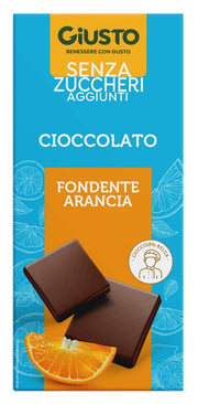 Giusto Senza Zucchero Cioccolato Fondente Arancia 85 g-1