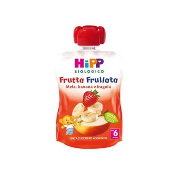 Hipp Bio Frutta Frullata Mela Banana Fragola 6m+ 90g  - 2