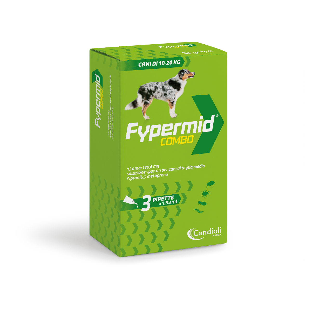 Fypermid Combo 134 mg/120,6 mg Soluzione Spot-On Per Cani Taglia Media 3 Pipette Da 1,34 ml-1