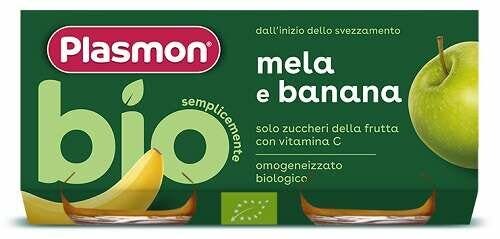 Plasmon Omogeneizzato Bio Banana Mela 2x80g 6Mesi+-1