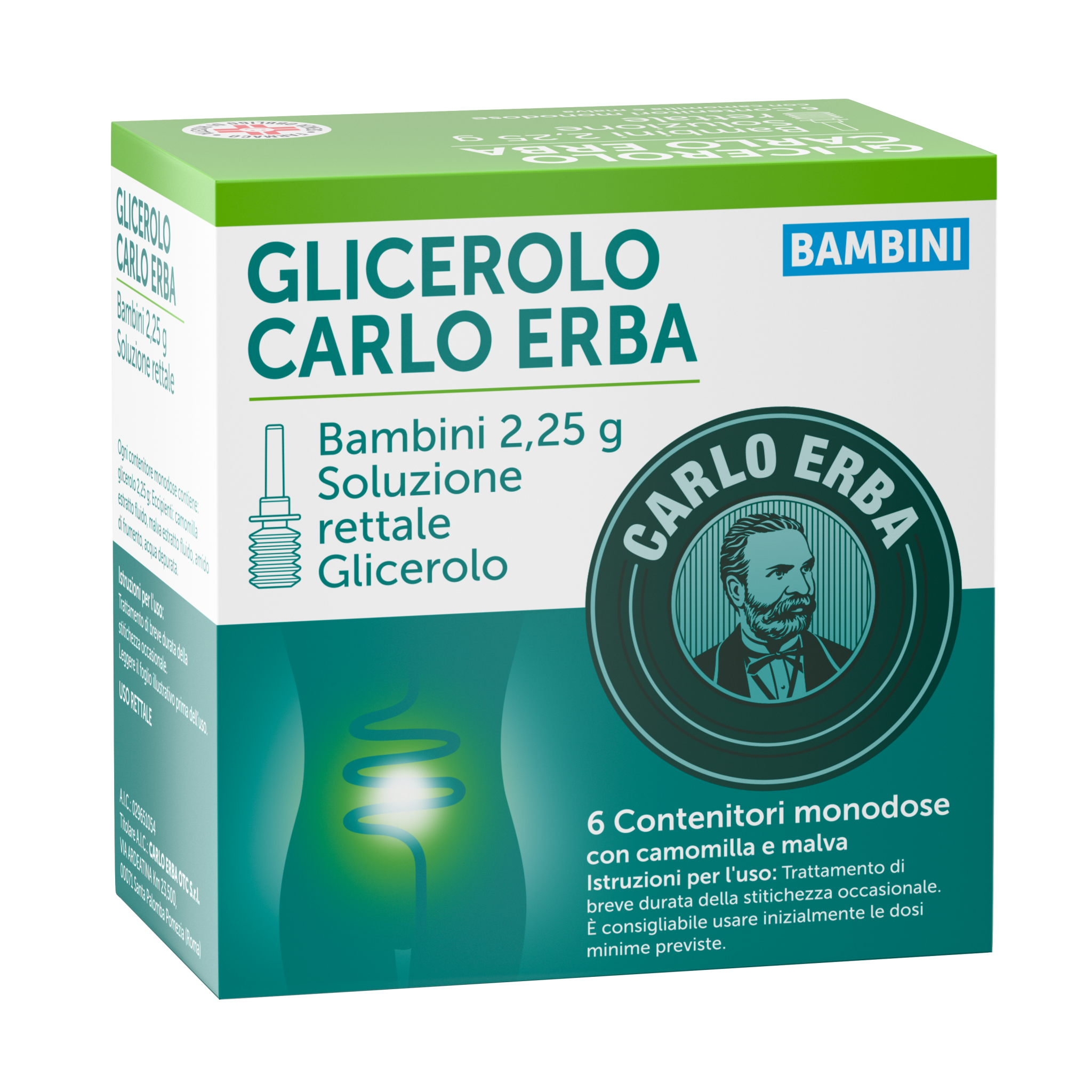 Glicerolo Bambini 6 Microclismi 2,25g Carlo Erba Camomilla/Malva  - 2
