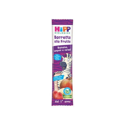 HiPP Barretta alla Frutta Banana, Lamponi e Cereali  - 1
