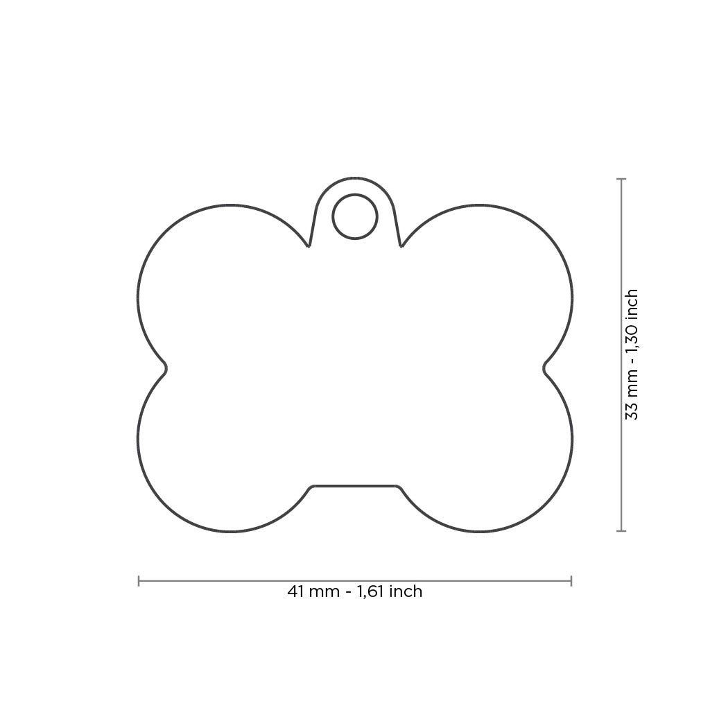 Medaglietta Per Cani E Gatti Personalizzata Osso In Alluminio Nero Con Gomma Rossa-2