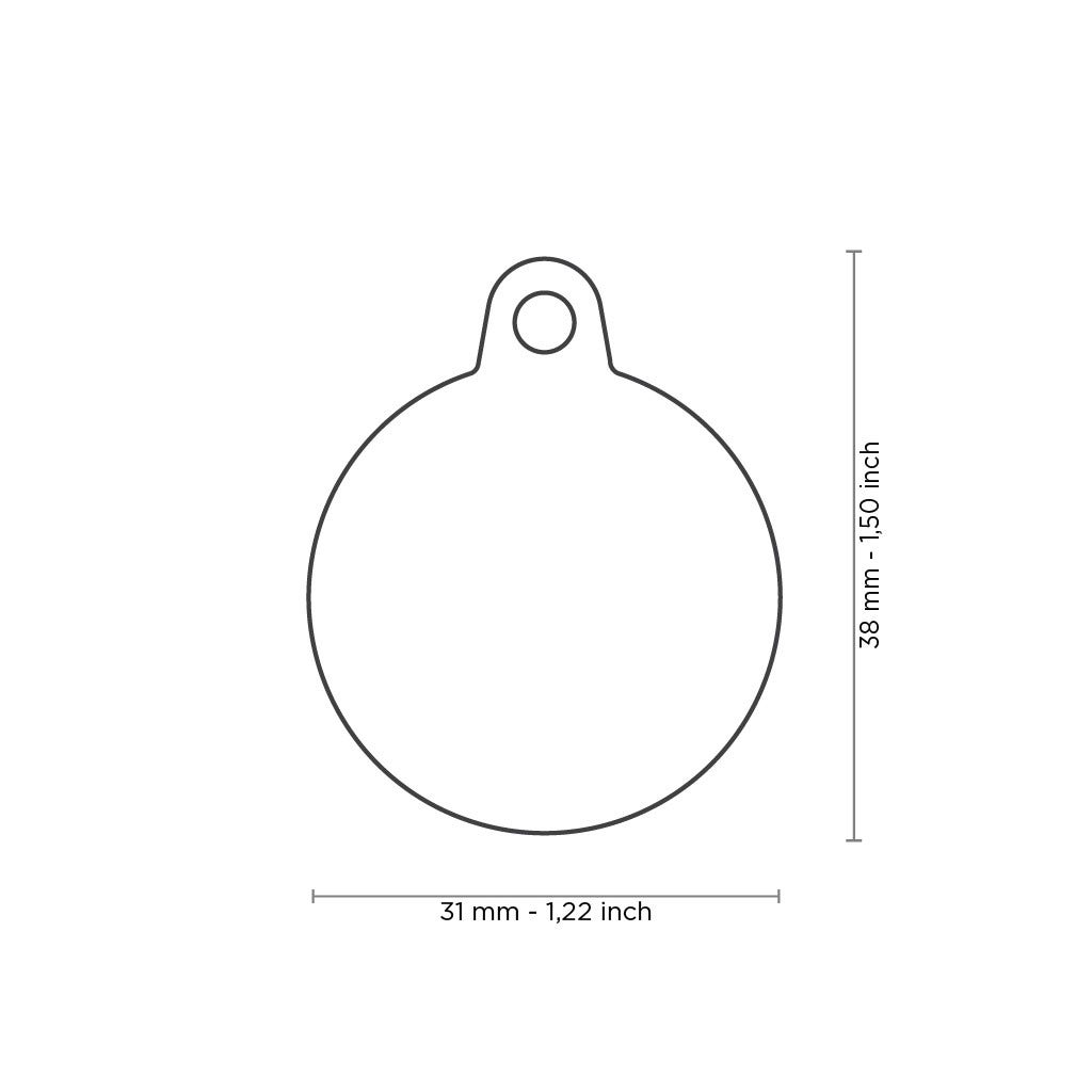 Medaglietta Per Cani E Gatti Personalizzata Cerchio In Alluminio Rosso Con Gomma -2