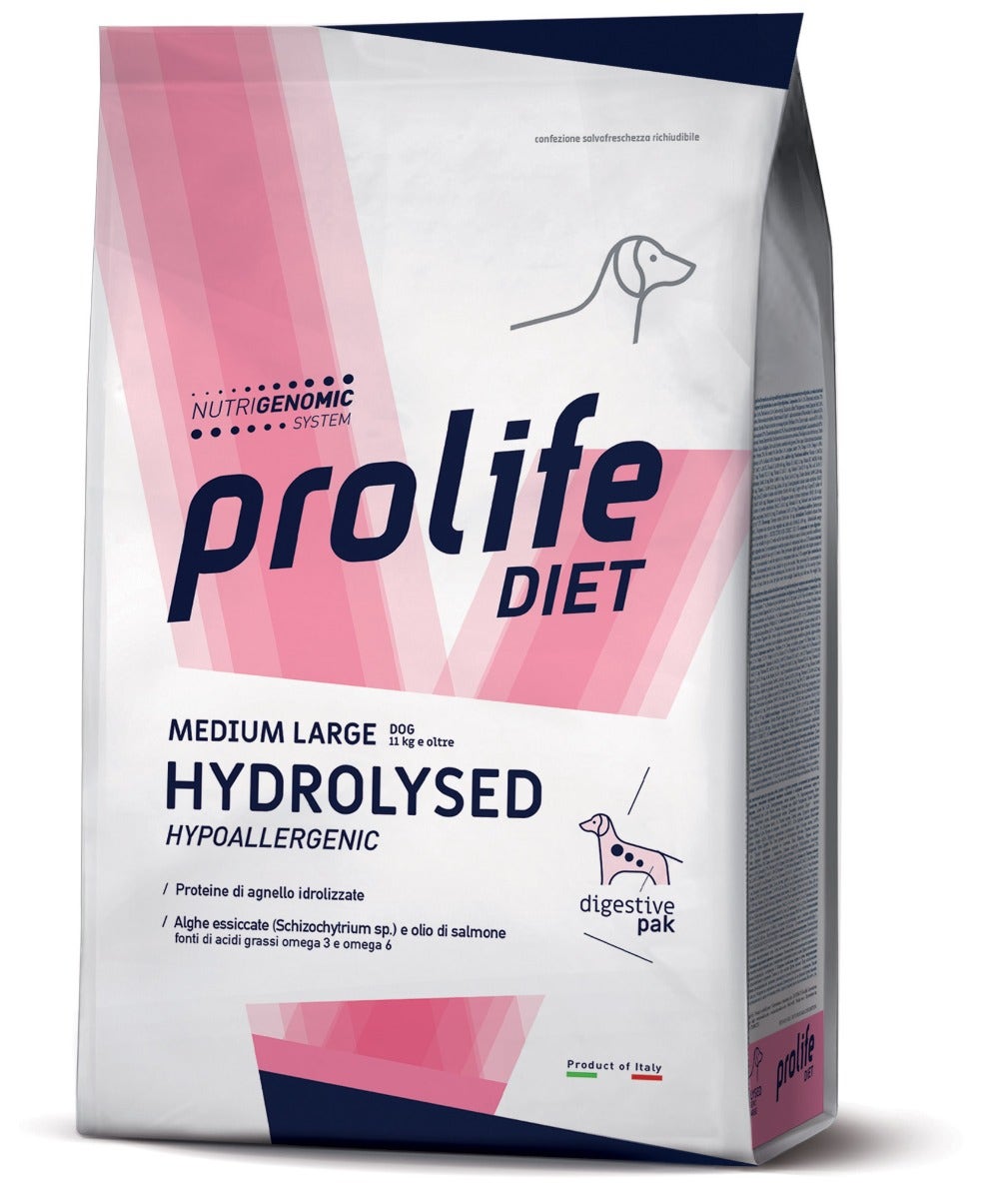 Prolife Dog Hydrolysed Hypoallergenic Cibo Secco Agnello Per Cani Taglia Media/Grande Sacco 8kg-1