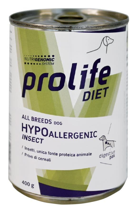 Prolife Dog Diet Wet Hypoallergenic Insect Cibo Umido Per Cani All Breeds Lattina 400g-1