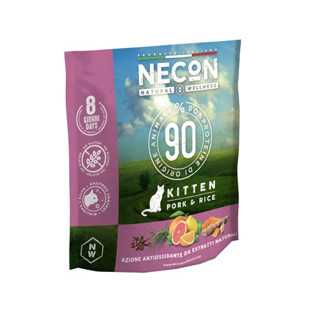 Necon NW Kitten Crocchette Gattini Maiale E Riso 400g - 1