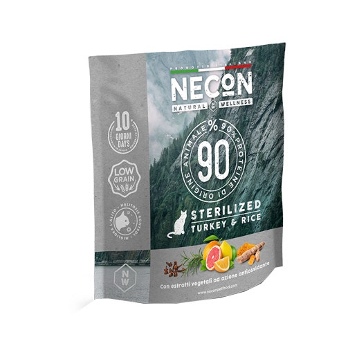Necon NW Crocchette Gatto Sterilizzato Tacchino E Riso 400 gr - 1