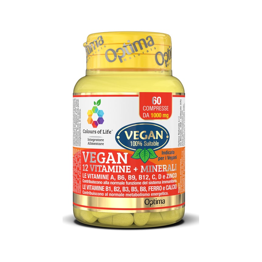 Colours Of Life Vegan 12 Vitamine+3 Minerali 60 Compresse  - 2