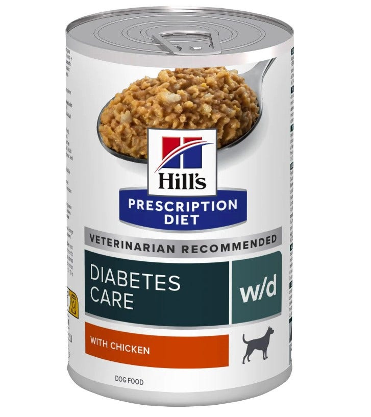 Hill's Prescription Diet W/D Diabetic Cane Con Pollo Umido Lattina 370g-2