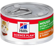Science Plan Kitten 1st Nutrition Mousse Con Pollo E Tacchino Lattina 82gr-1