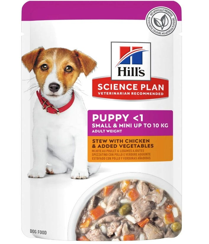 Hill's Science Plan Puppy Small And Mini Al Pollo In Spezzatino Bustina 80gr-1