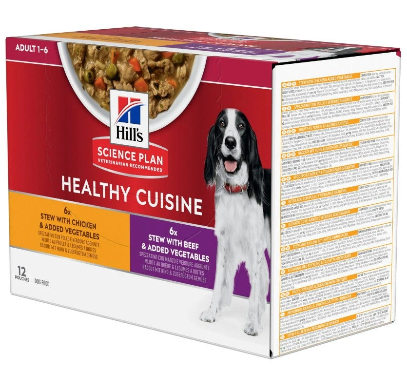 Hill's Science Plan Multipack Cane Adult Spezzatini Gusti Assortiti Pollo/Manzo 12x90gr-1