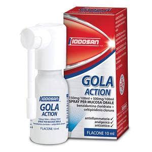 Iodosan Gola Action Spray Per Mucosa Orale Antinfiammatorio Analgesico Antisettico 10 ml-1