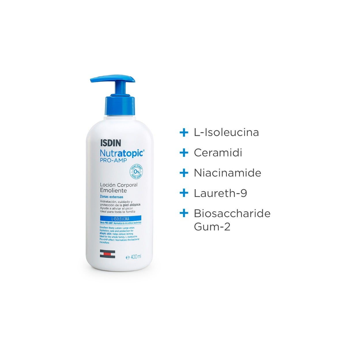 Isdin Nutratopic PRO-AMP Lozione Emolliente Pelle Atopica 400ml-4