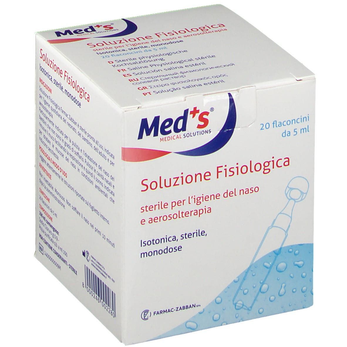 Meds Soluzione Fisiologico 20 Flaconcini Da 5ml  - 1