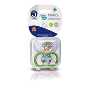 J Bimbi B Free Breezy Happy Succhietto Silicone Trasparente/Verde 2 Pezzi 4 Mesi+ - 1