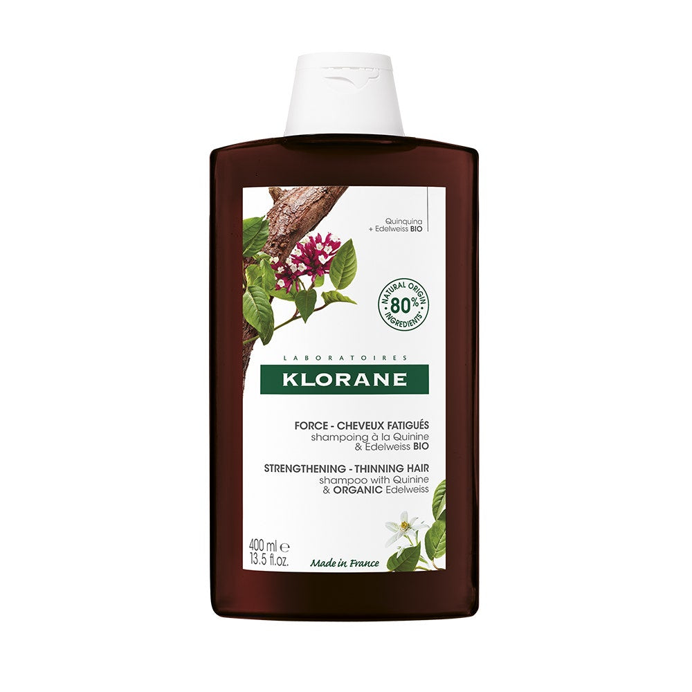 Klorane Shampoo Alla Chinina E Stella Alpina Bio Caduta Capelli 400ml  - 2