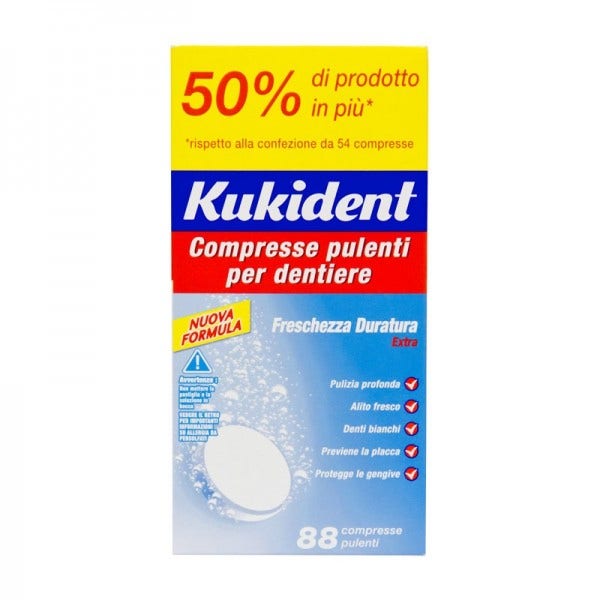 Kukident Compresse Pulenti Freschezza Duratura 88 Compresse  - 2
