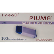 Linea D Piuma Lancette Pungidito Safety Press Regolabile 28G 1,88mm 100 Pezzi  - 3