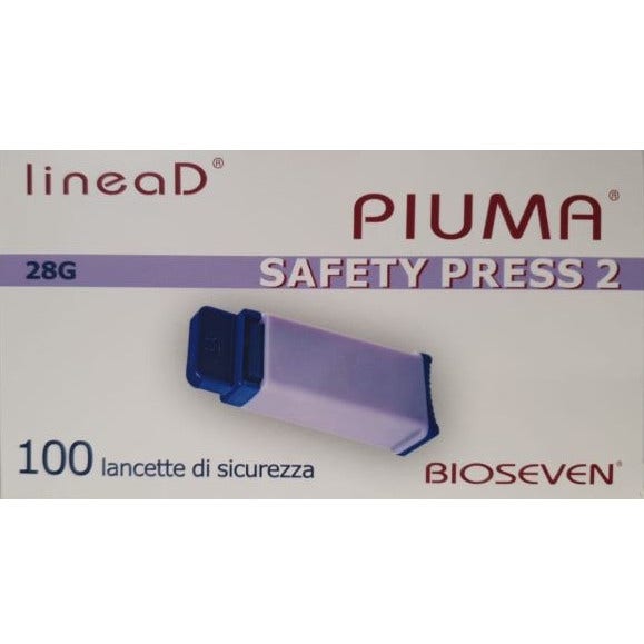 Linea D Piuma Lancette Pungidito Safety Press Regolabile 28G 1,88mm 100 Pezzi  - 3