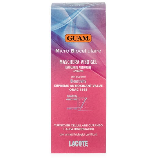 Guam Micro Biocellulaire Maschera Viso Gel Esfoliante Antirughe A Strappo 75ml  - 1