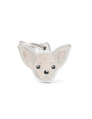 Medaglietta Per Cani E Gatti Personalizzata Chihuahua Color Crema -1
