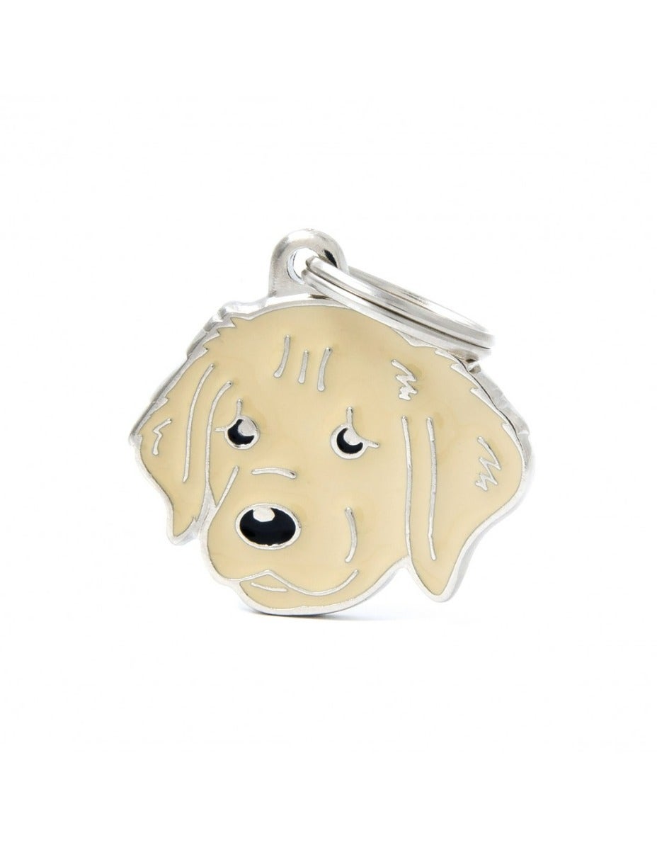 Medaglietta Per Cani E Gatti Personalizzata Golden Retriever   -1