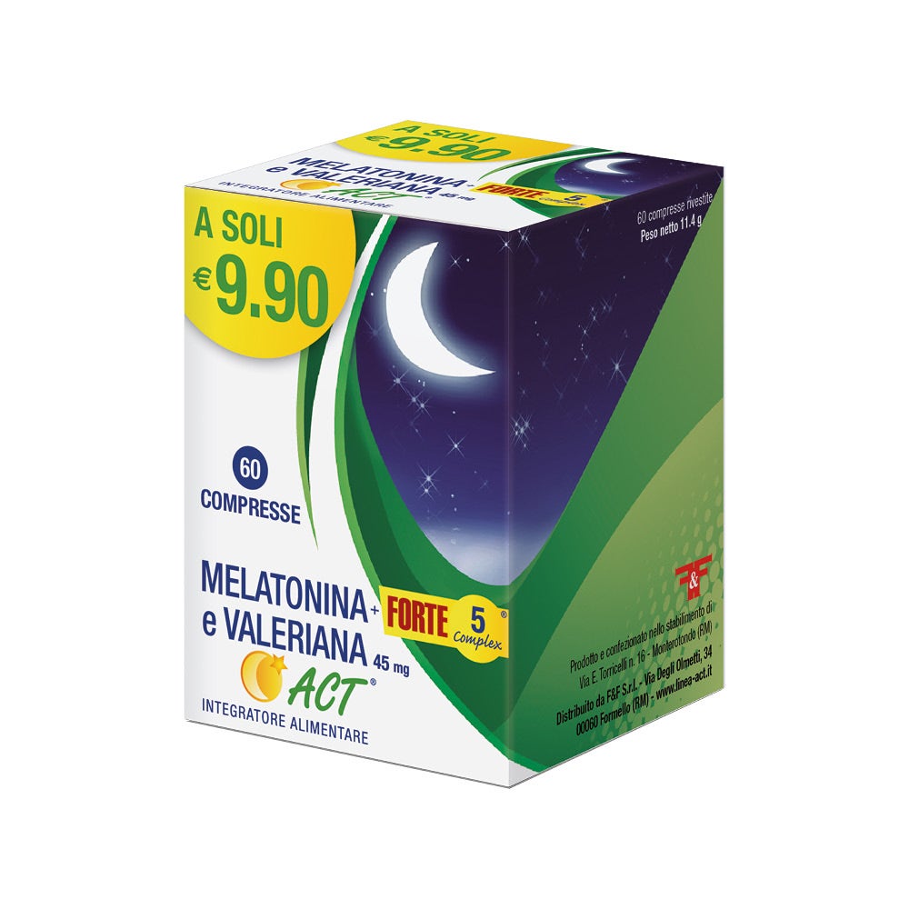 Melatonina Act 1mg + Valeriana 5 Complex Forte 60 Compresse-5