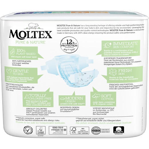 Moltex Pure&Nature New Born Pannolini 2/4kg Taglia 1 22 Pezzi  - 3