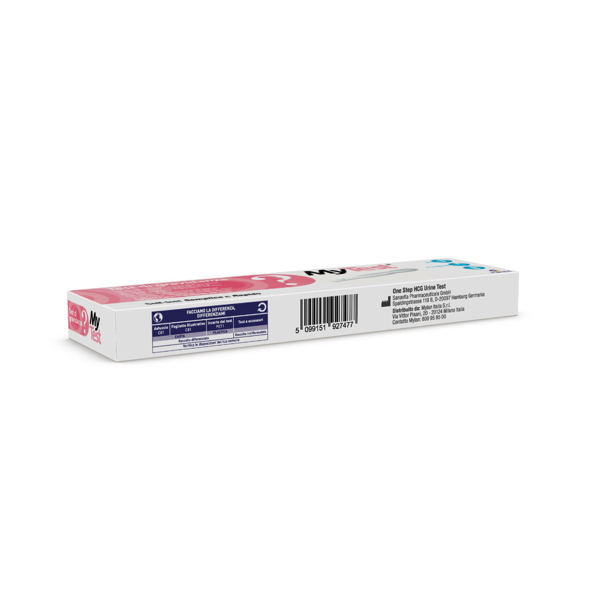 My Test Test Gravidanza Rapido HCG 1 Pezzo-6