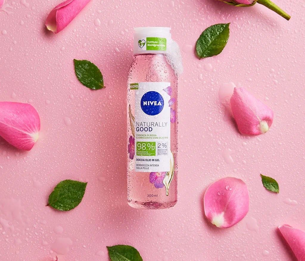 Nivea Naturally Good Doccia Olio Rosa 300ml  - 2