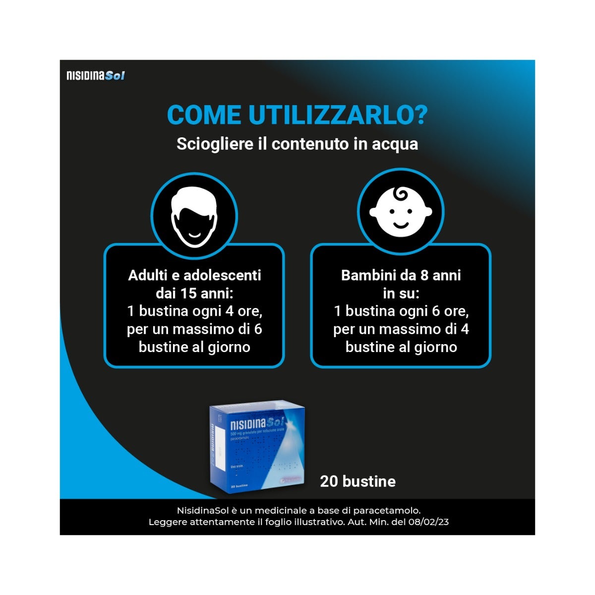 Nisidinasol Orale Granulato 20 Bustine 500mg-4