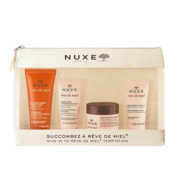 Nuxe Trousse Balsamo Viso 15ml + Balsamo Corpo 30ml + Crema Mani 15ml + Gel Detergente 30ml-3