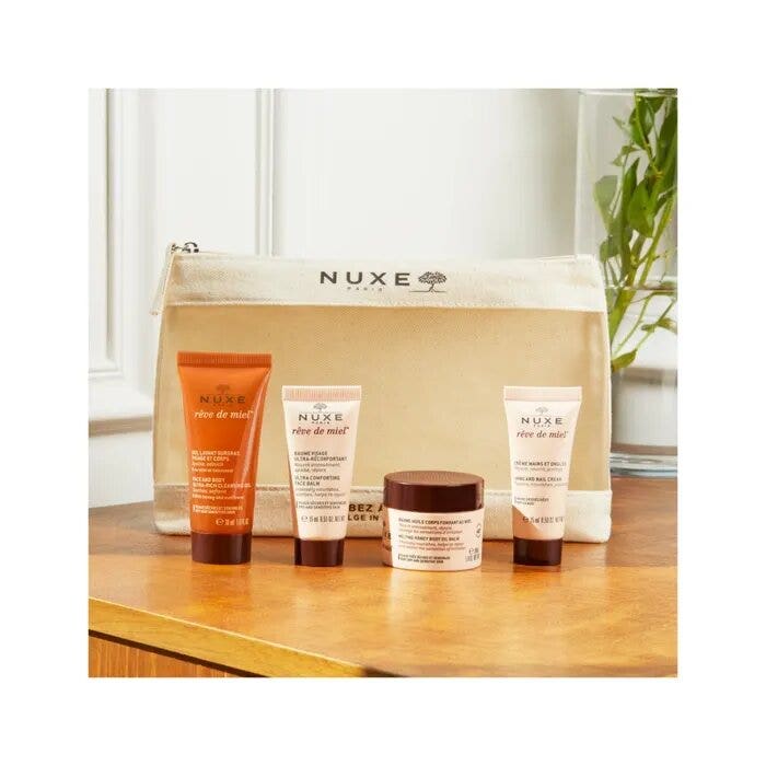 Nuxe Trousse Balsamo Viso 15ml + Balsamo Corpo 30ml + Crema Mani 15ml + Gel Detergente 30ml-4
