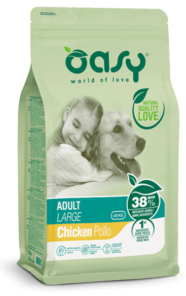 Oasy Dry Cane Adult Large Pollo Sacco 12kg-1