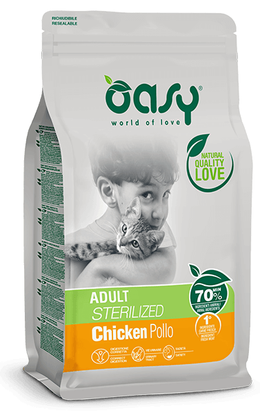 Oasy Dry Gatto Adult Sterilizzato Pollo Sacco 1,5kg-1