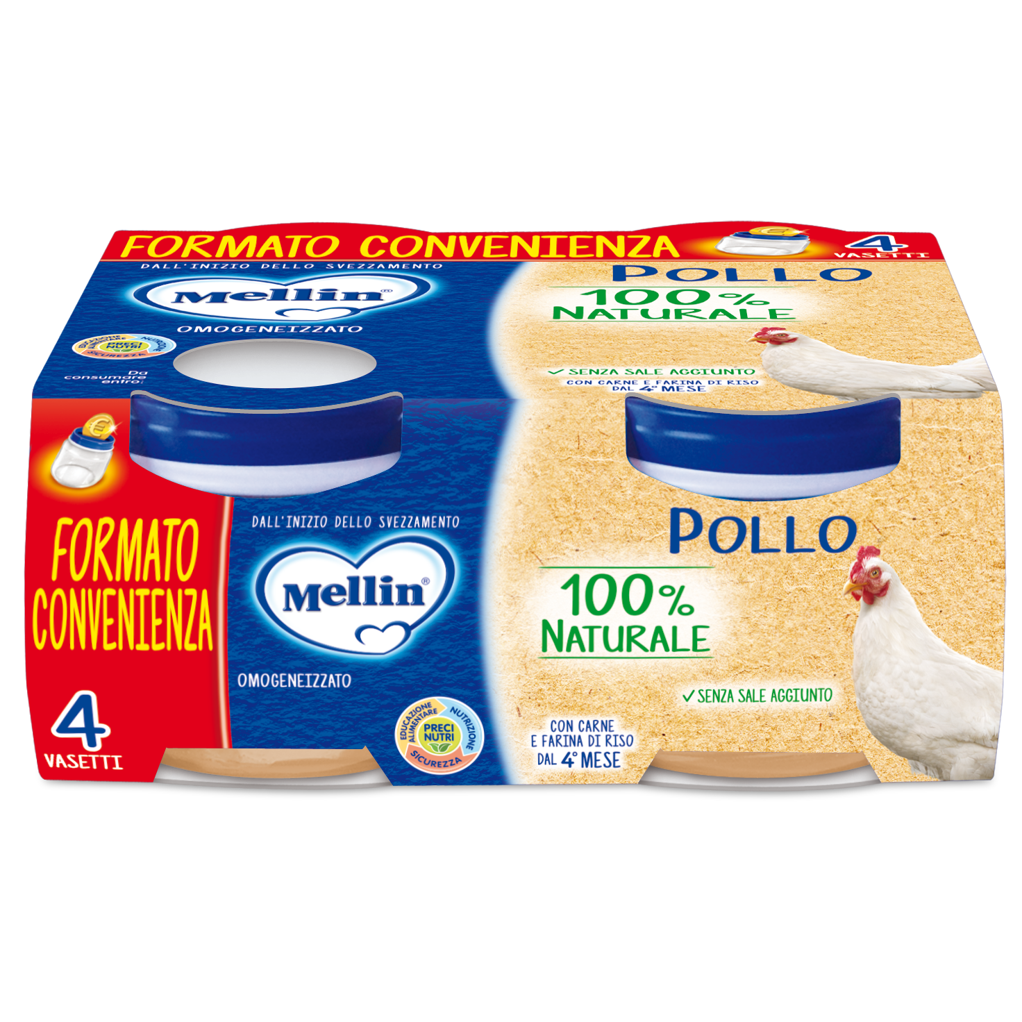 Mellin Omogeneizzato Pollo 4x80g  - 3