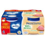 Mellin Omogeneizzato Prosciutto 4M+ 4x80g  - 2