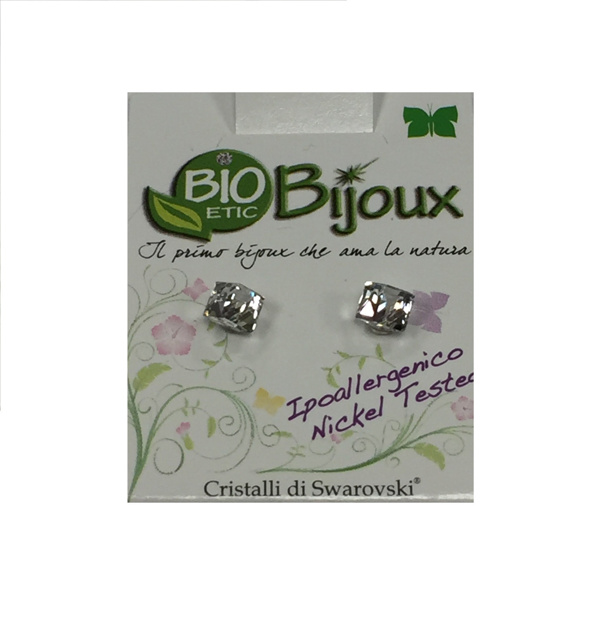 Bio Bijoux Orecchino Cubo 4mm Vitrail  - 1