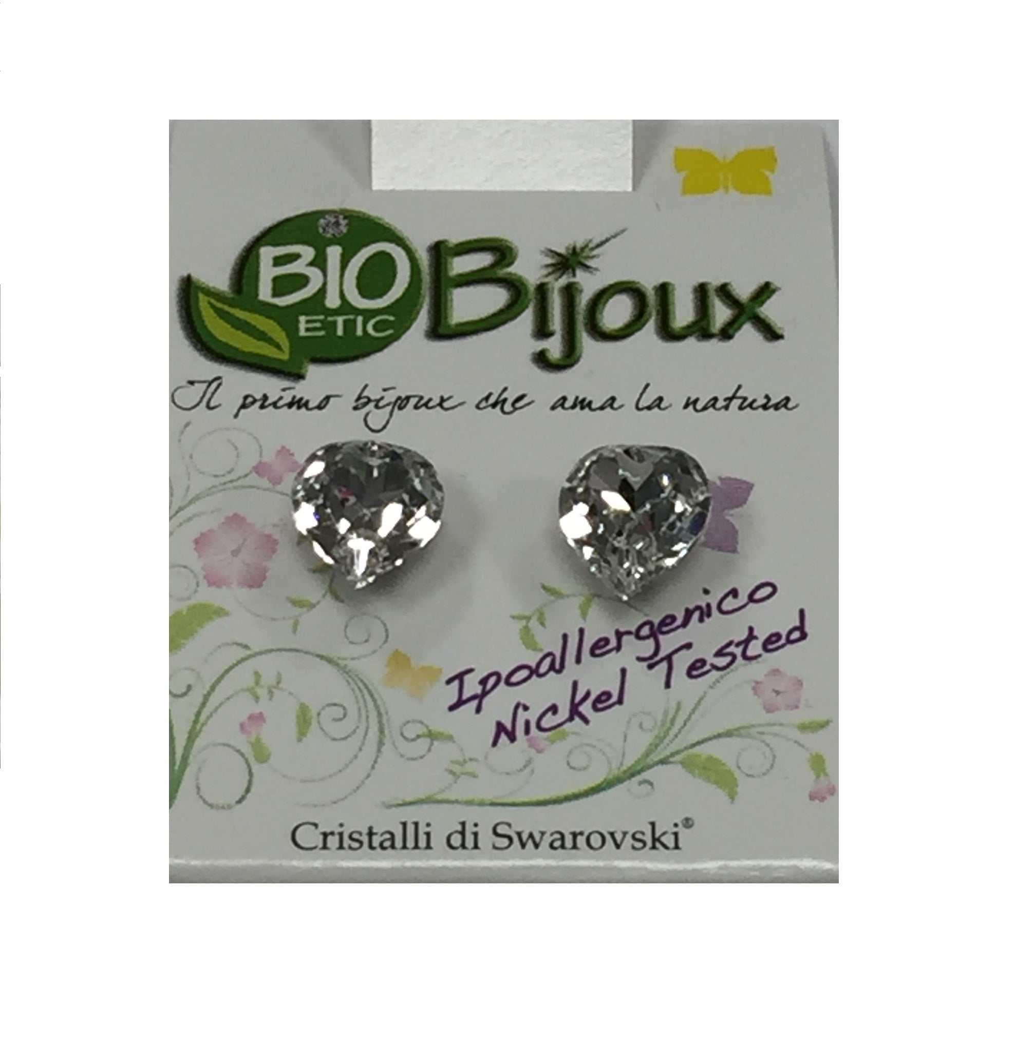 Bio Bijoux Orecchino Cuore 10mm Crystal  - 1