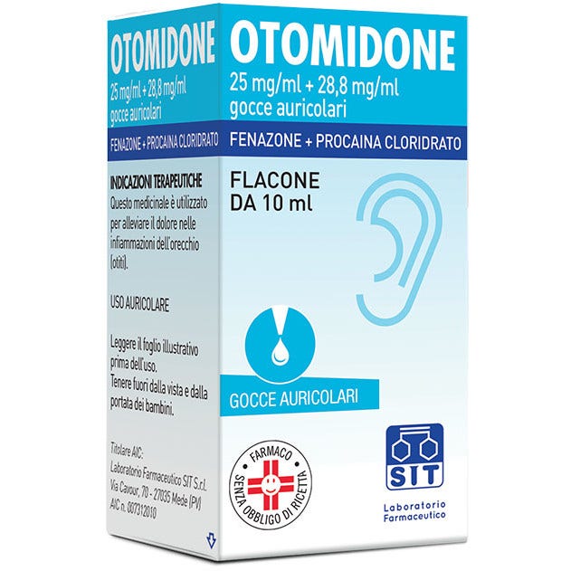 Otomidone*Gocce Auricolari 10ml 25mg/ml + 28,8mg/ml - 2