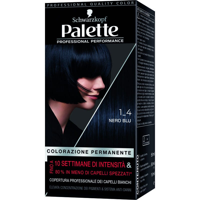 Schwarzkopf Palette Professional Performance Colorazione Permanente 1-4 Nero Blu 170g - 2